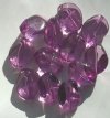 12 26x20mm Acrylic Violet Oval Nuggets
